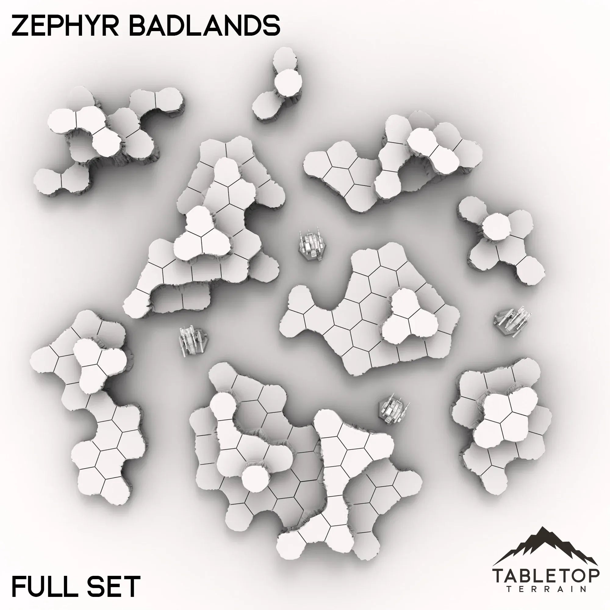HEXTECH Zephyr Badlands Map Hill Sets - 6mm