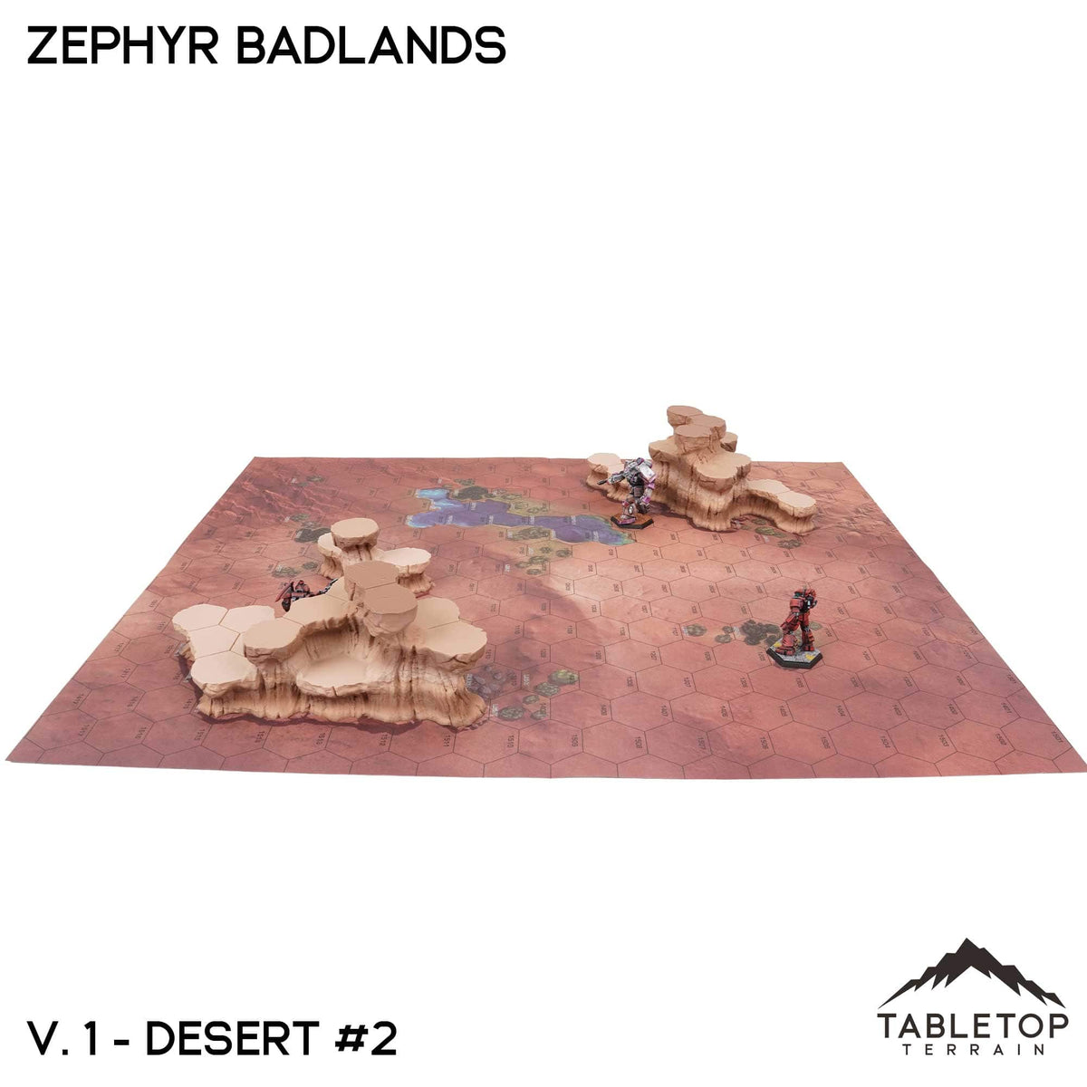 HEXTECH Zephyr Badlands Map Hill Sets - 6mm