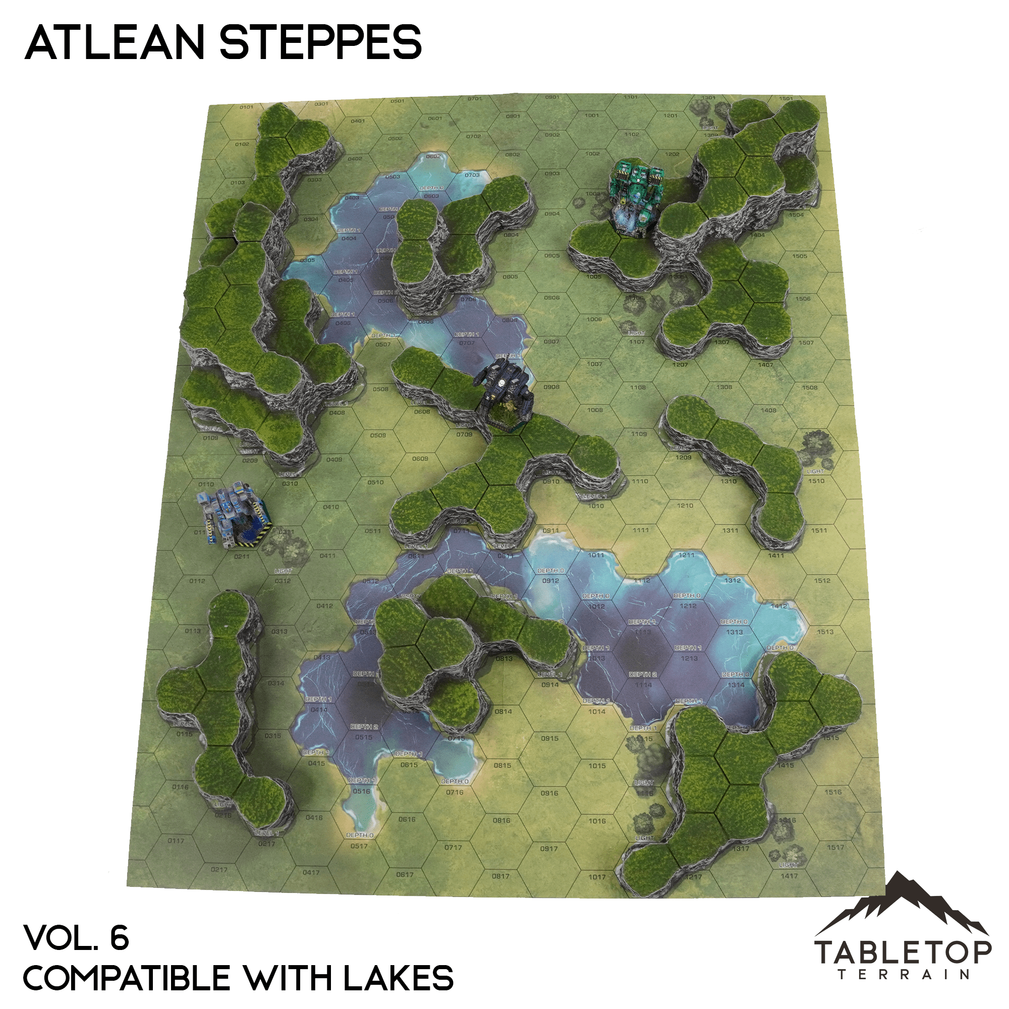 Lakes Compatible Map Hill Sets - Atlean Steppes