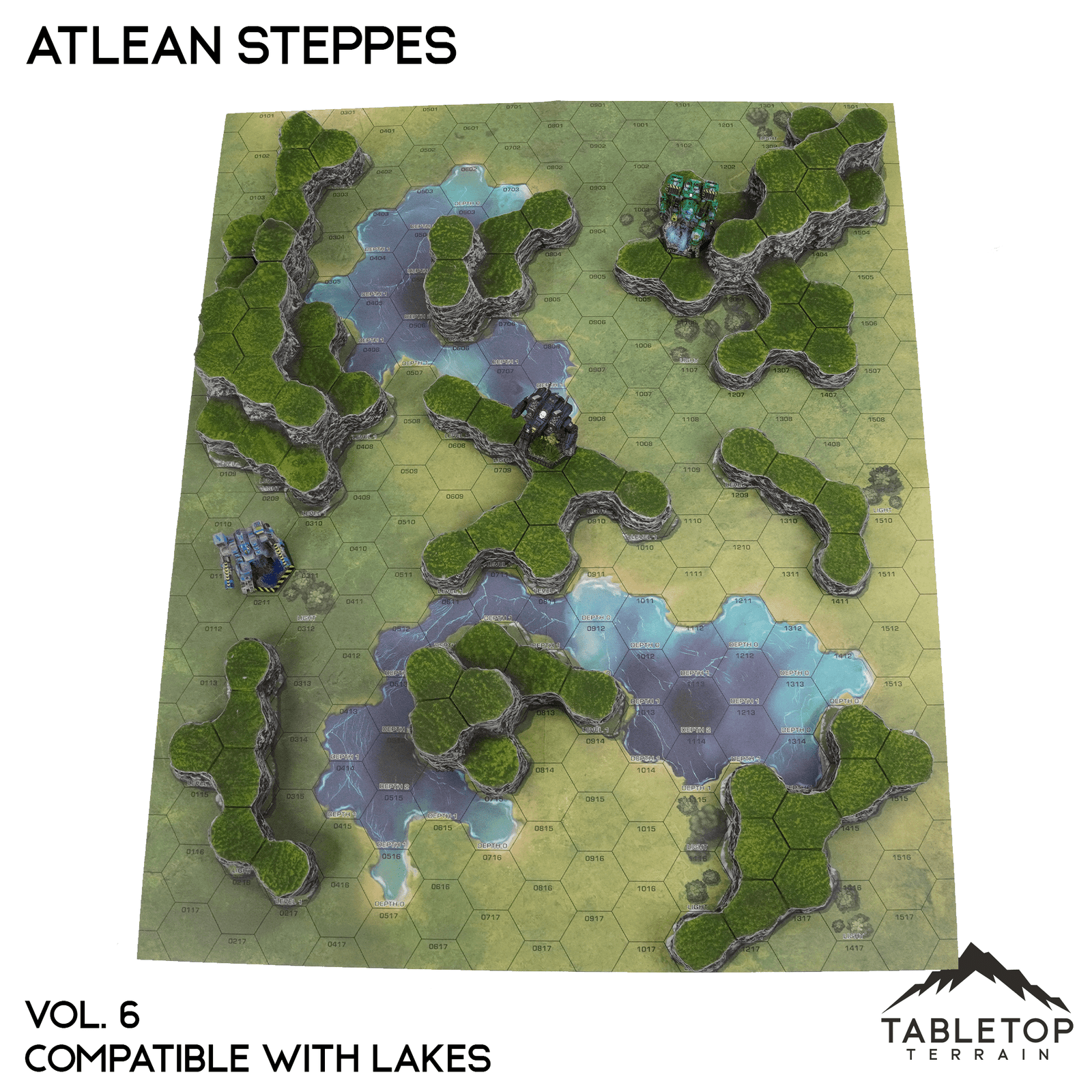 Lakes Compatible Map Hill Sets - Atlean Steppes