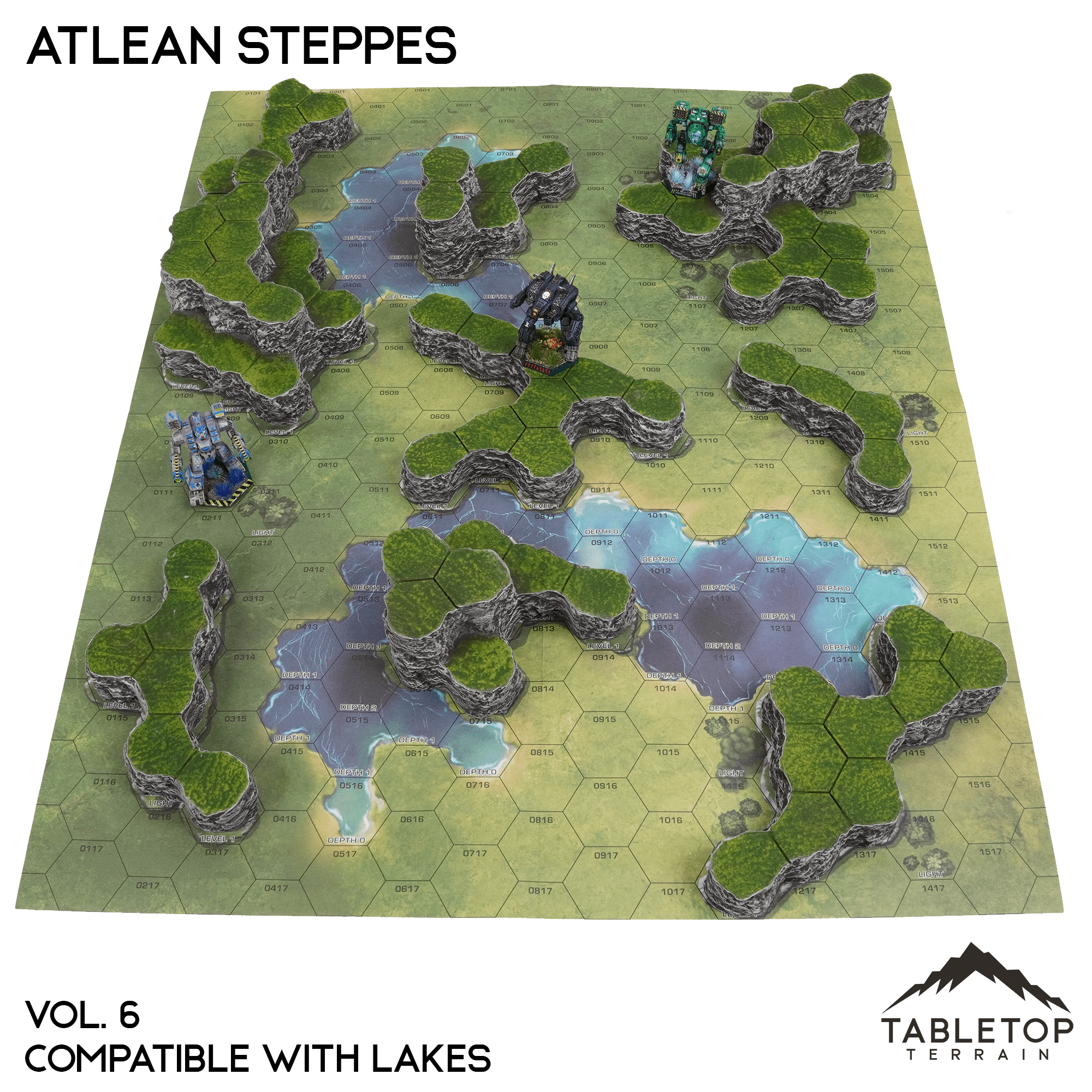 Lakes Compatible Map Hill Sets - Atlean Steppes