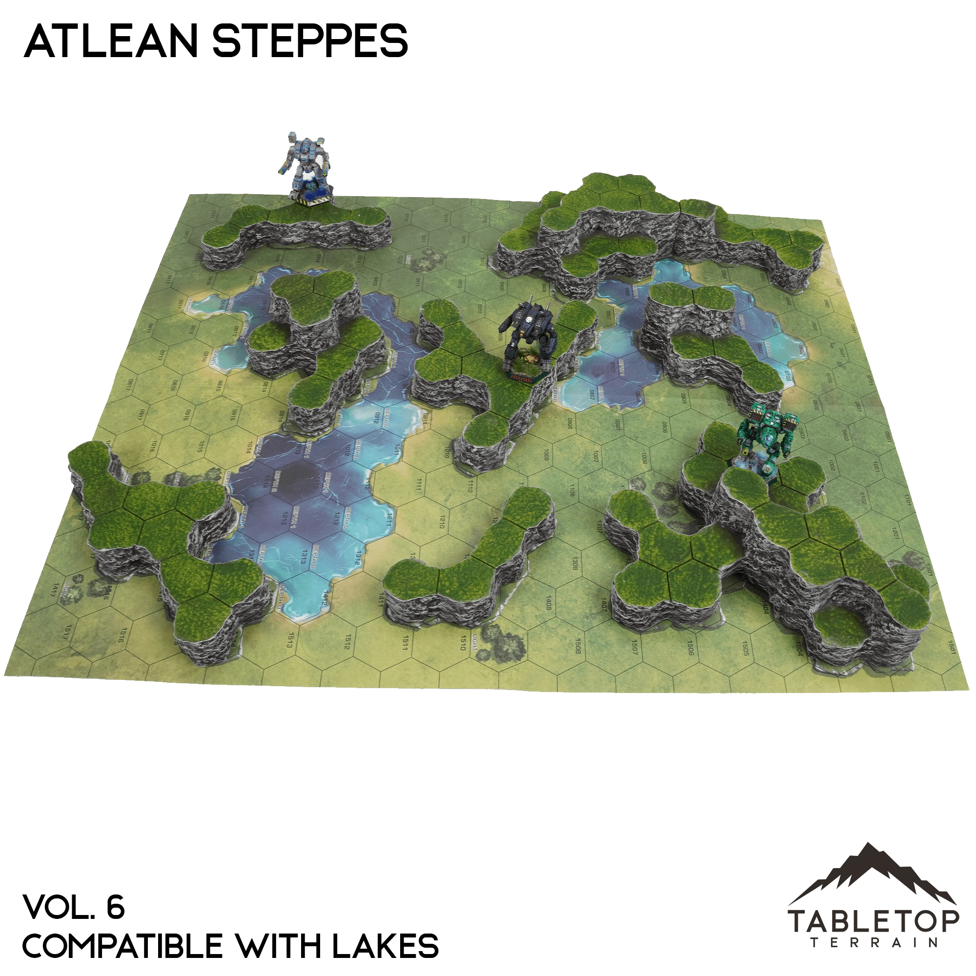 Lakes Compatible Map Hill Sets - Atlean Steppes