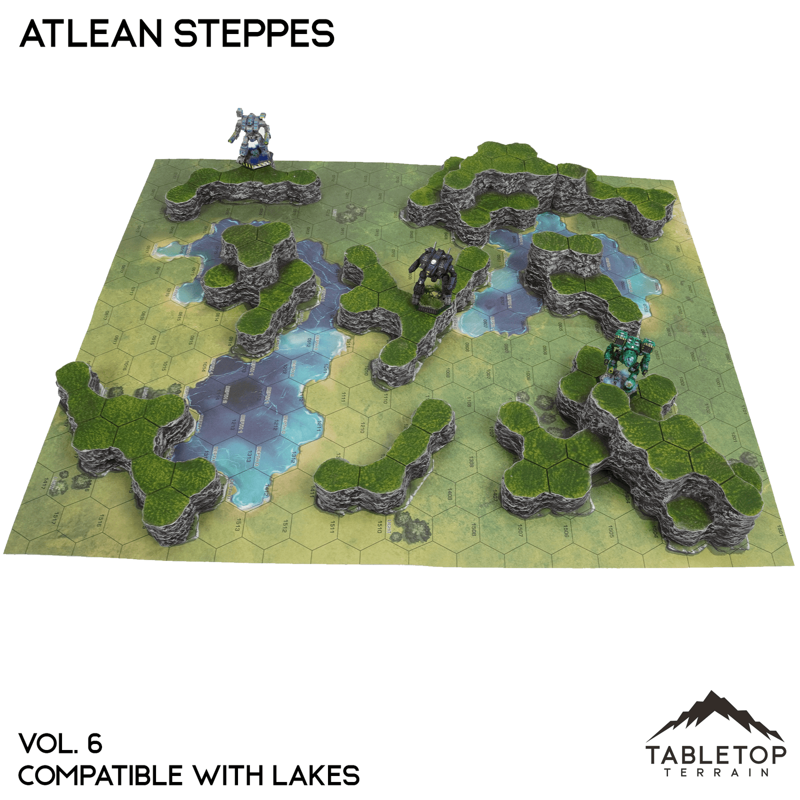 Lakes Compatible Map Hill Sets - Atlean Steppes