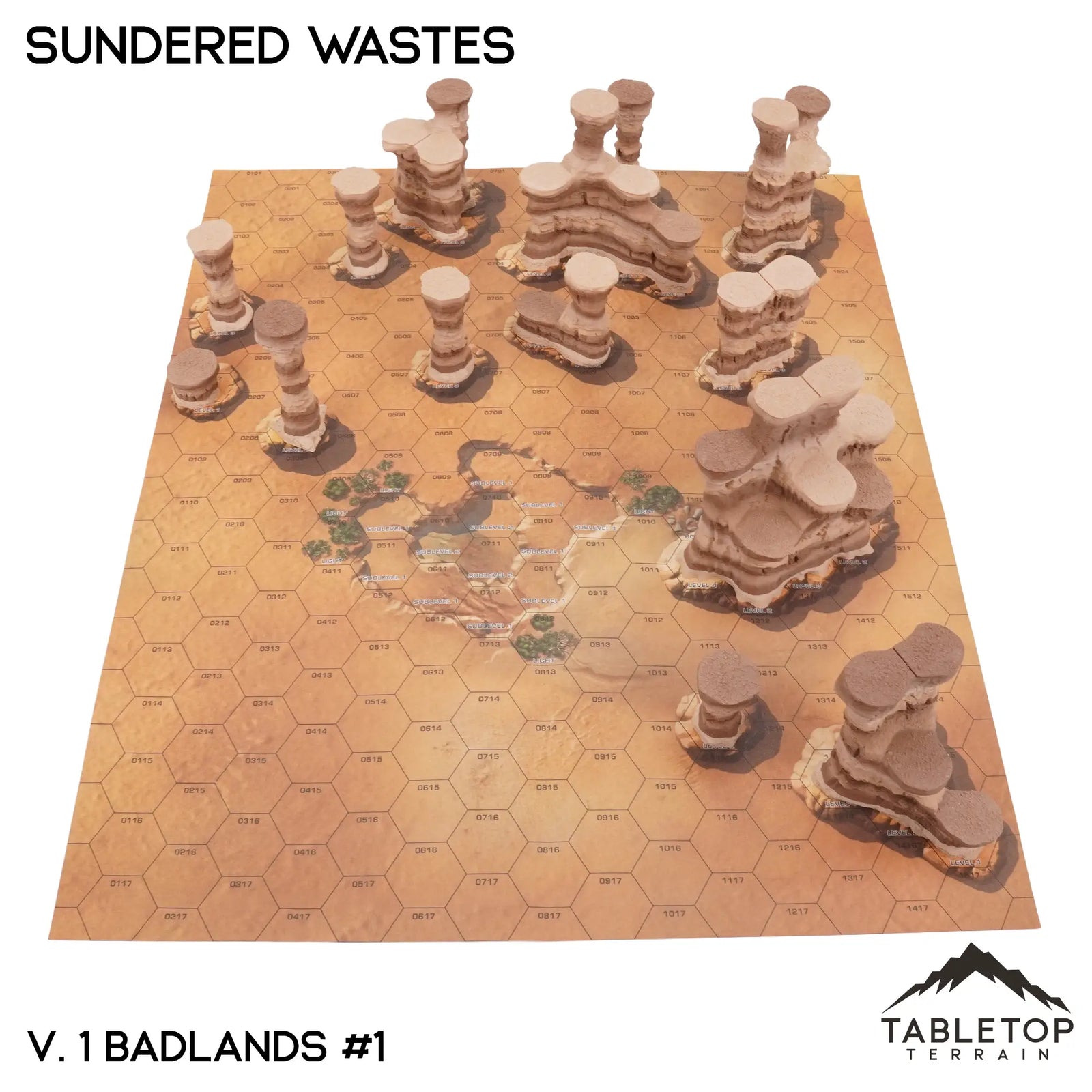 HEXTECH Sundered Wastes Map Hill Sets - 6mm