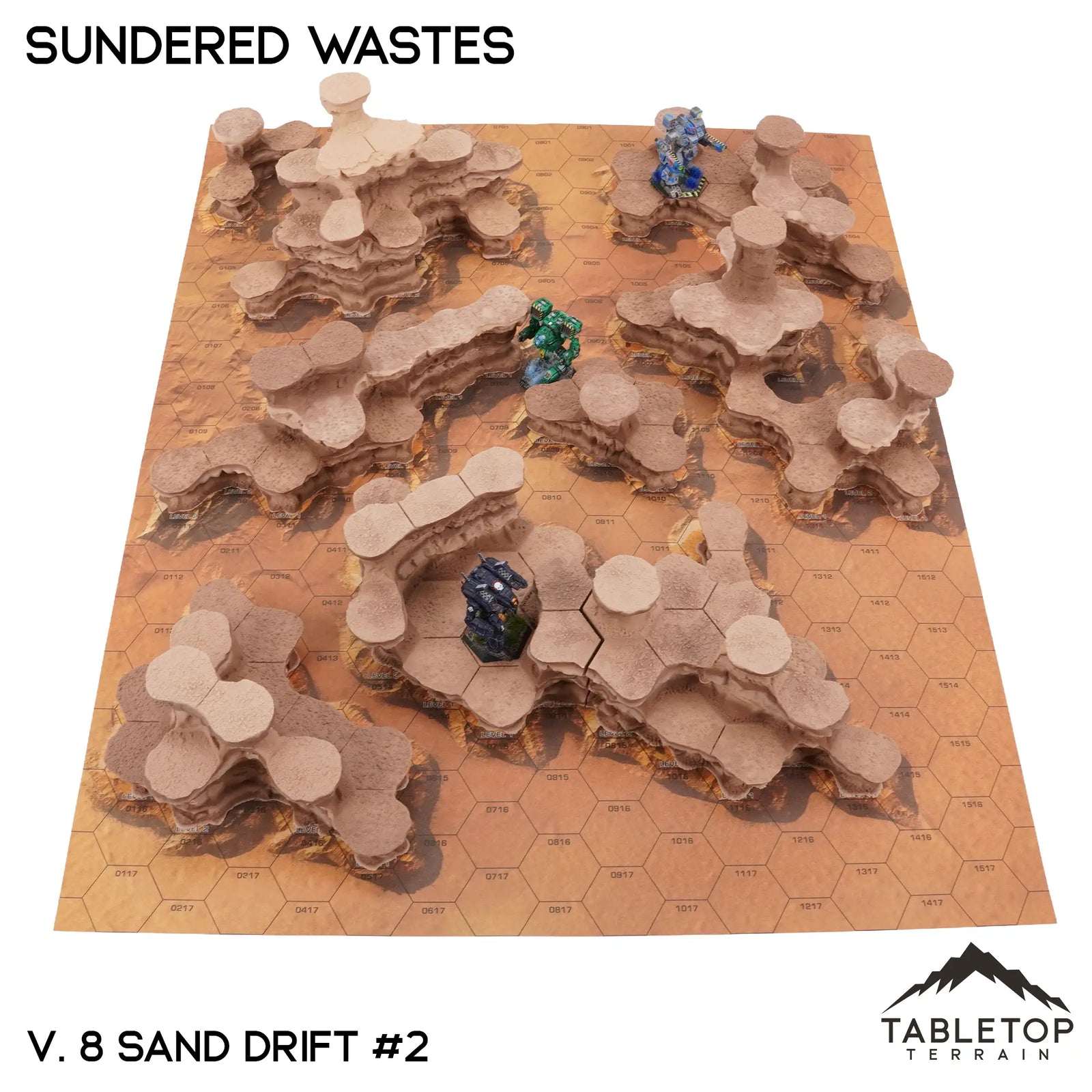 HEXTECH Sundered Wastes Map Hill Sets - 6mm