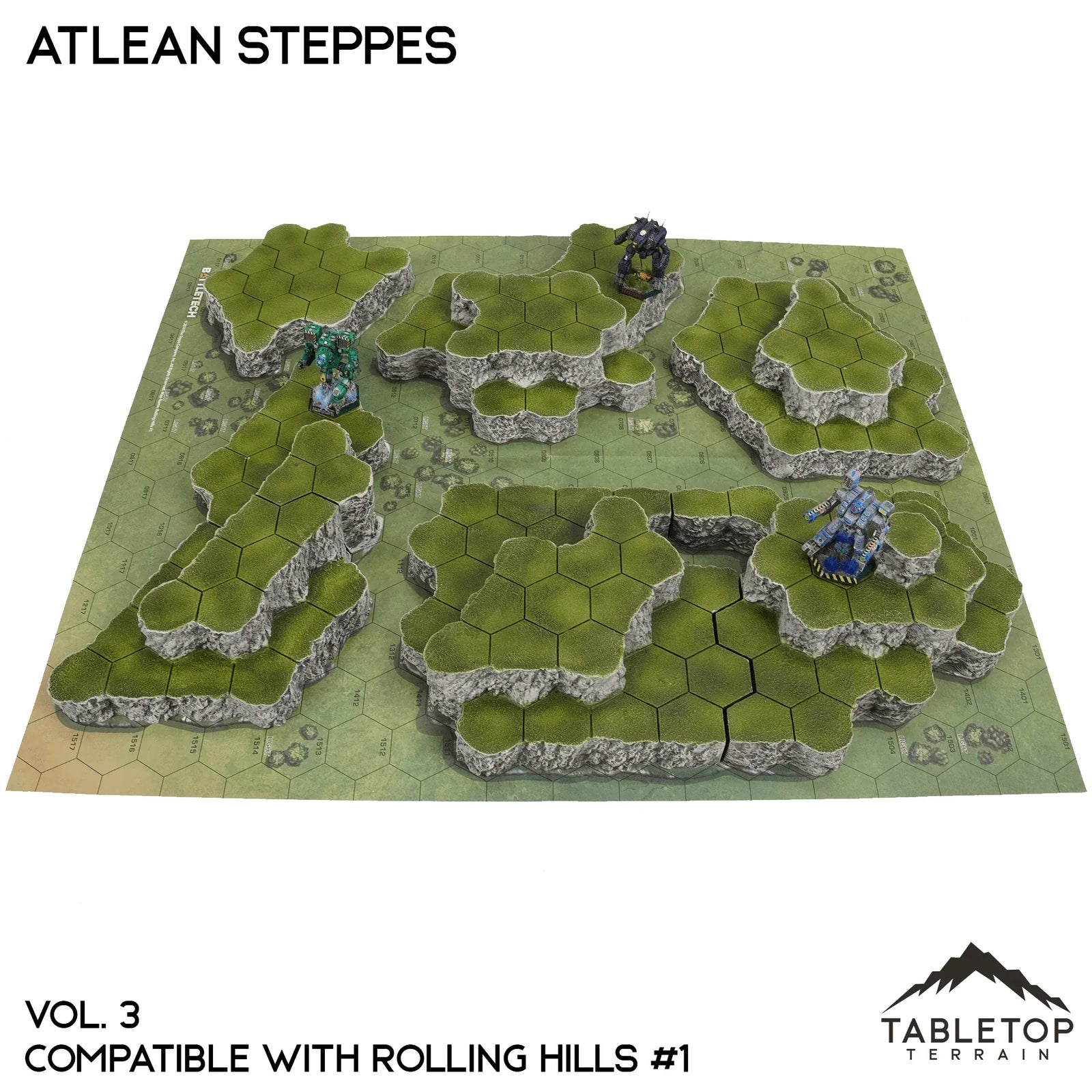 Rolling Hills #1 Compatible Map Hill Sets - Atlean Steppes