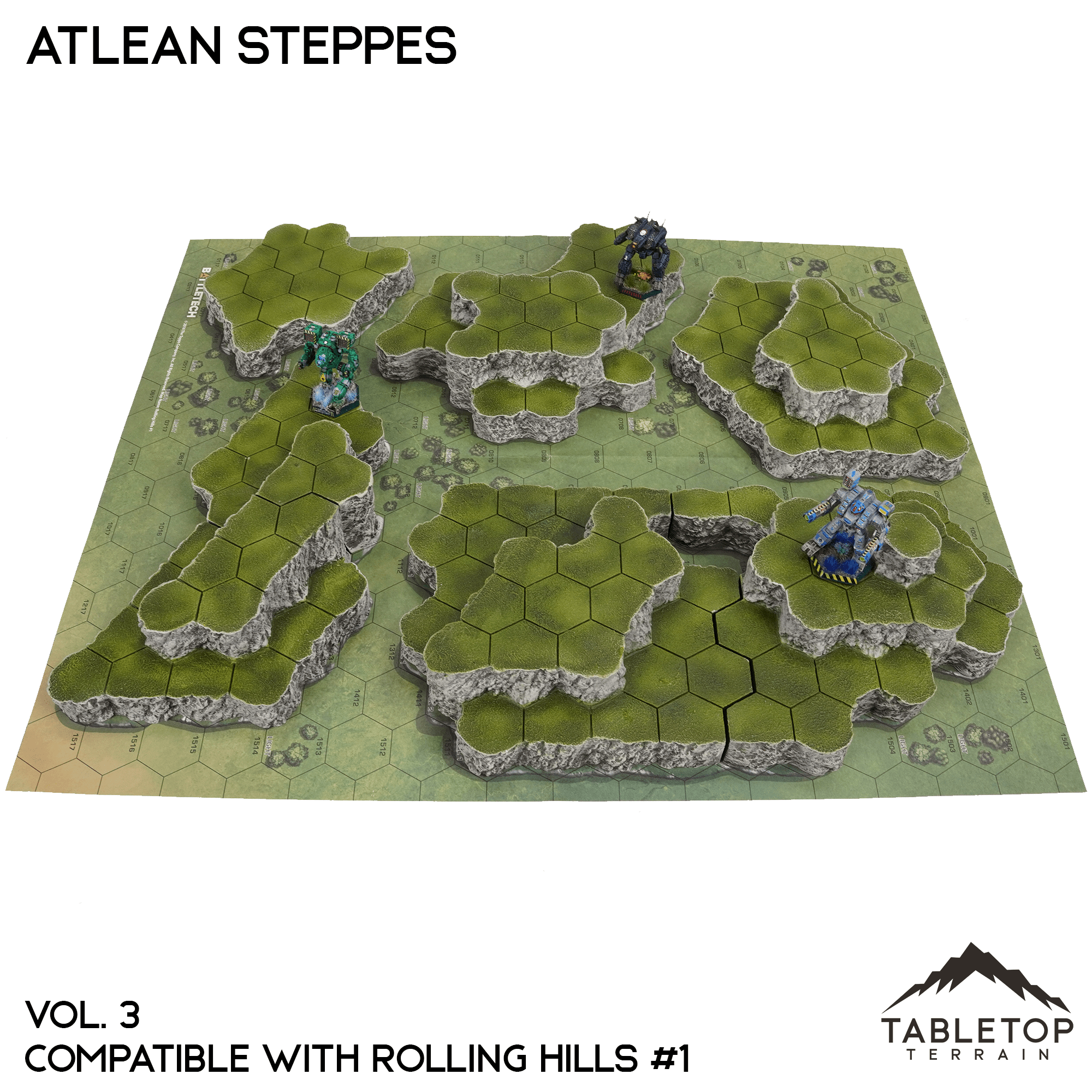 Rolling Hills #1 Compatible Map Hill Sets - Atlean Steppes