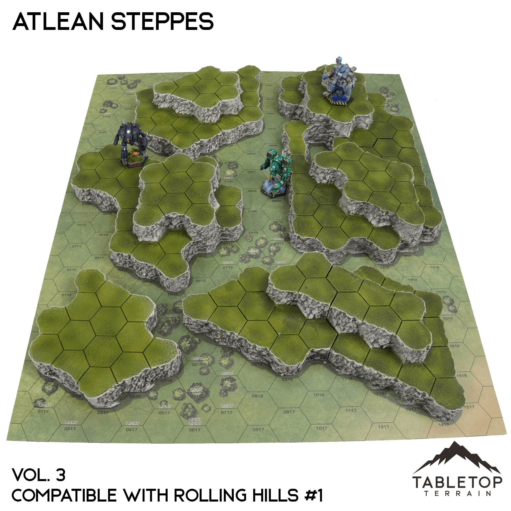 Rolling Hills #1 Compatible Map Hill Sets - Atlean Steppes