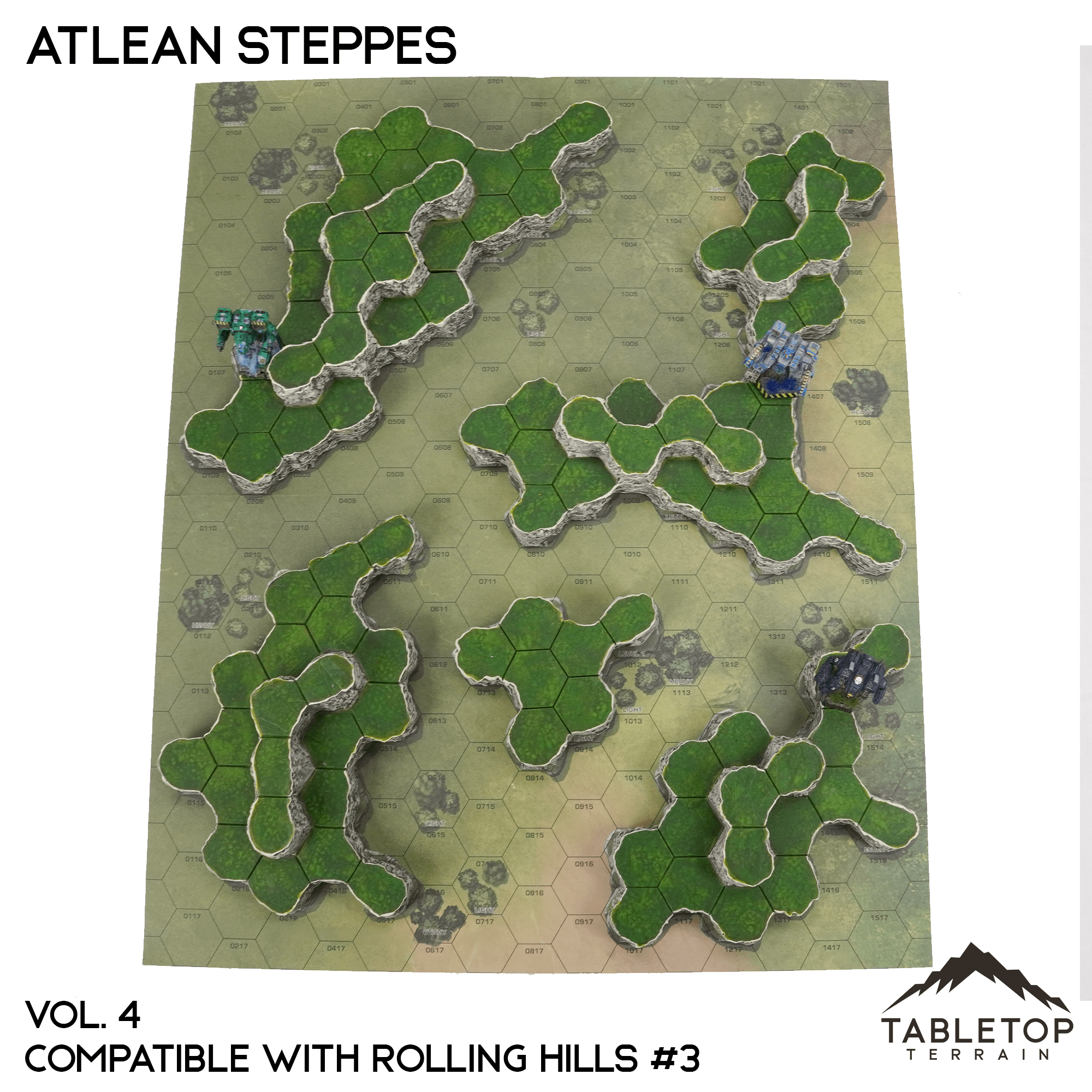 Rolling Hills #3 Compatible Map Hill Sets - Atlean Steppes