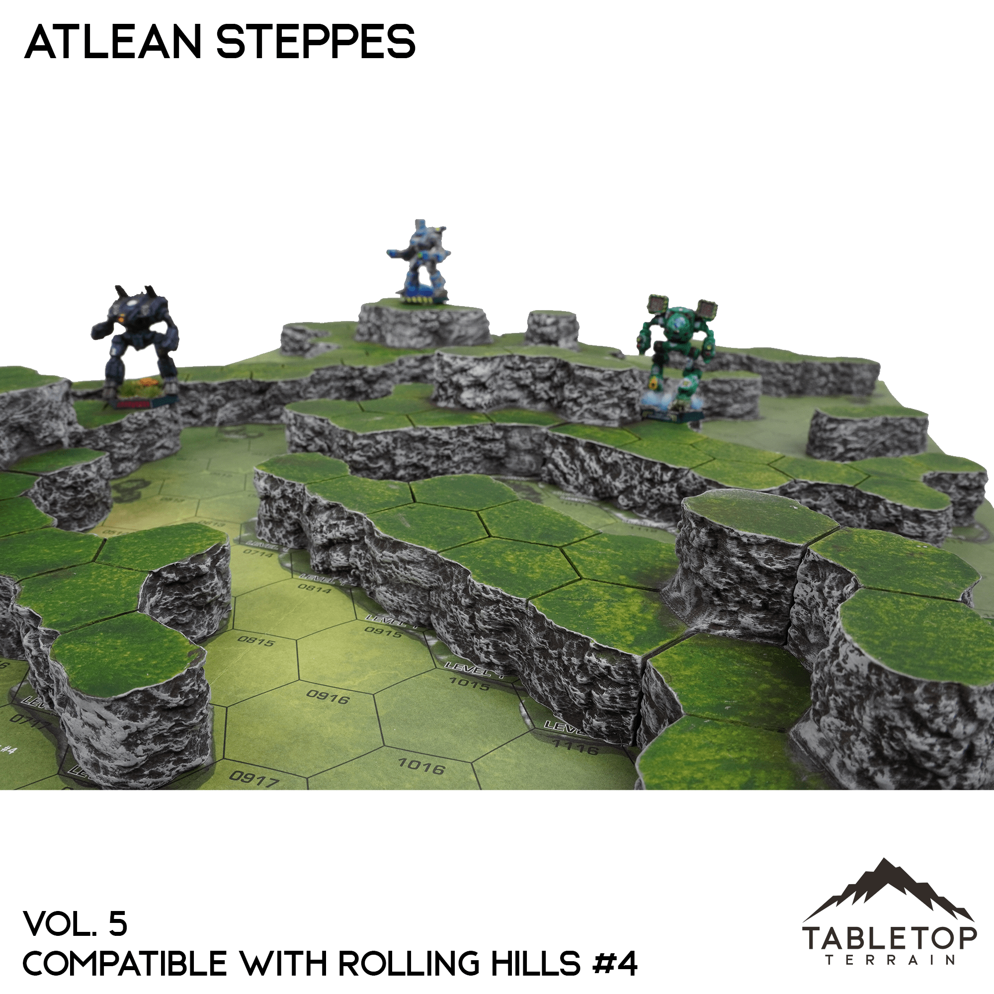 Rolling Hills #4 Compatible Map Hill Sets - Atlean Steppes