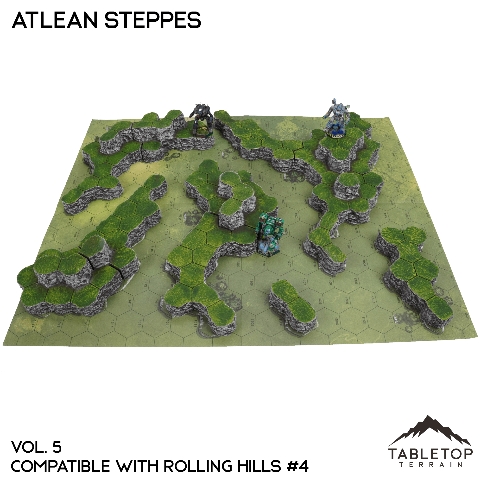 Rolling Hills #4 Compatible Map Hill Sets - Atlean Steppes