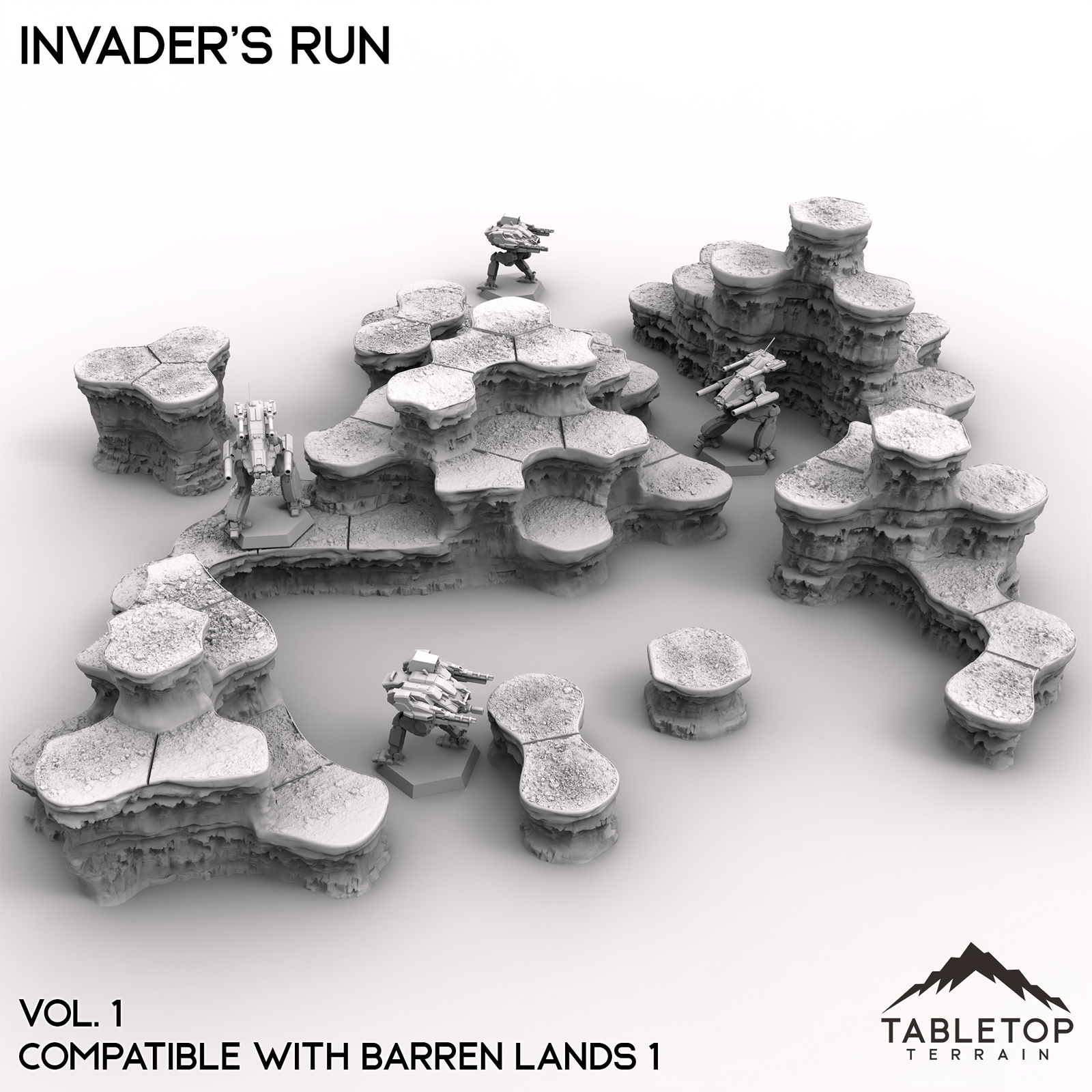 HEXTECH Invader's Run Map Hill Sets - 6mm