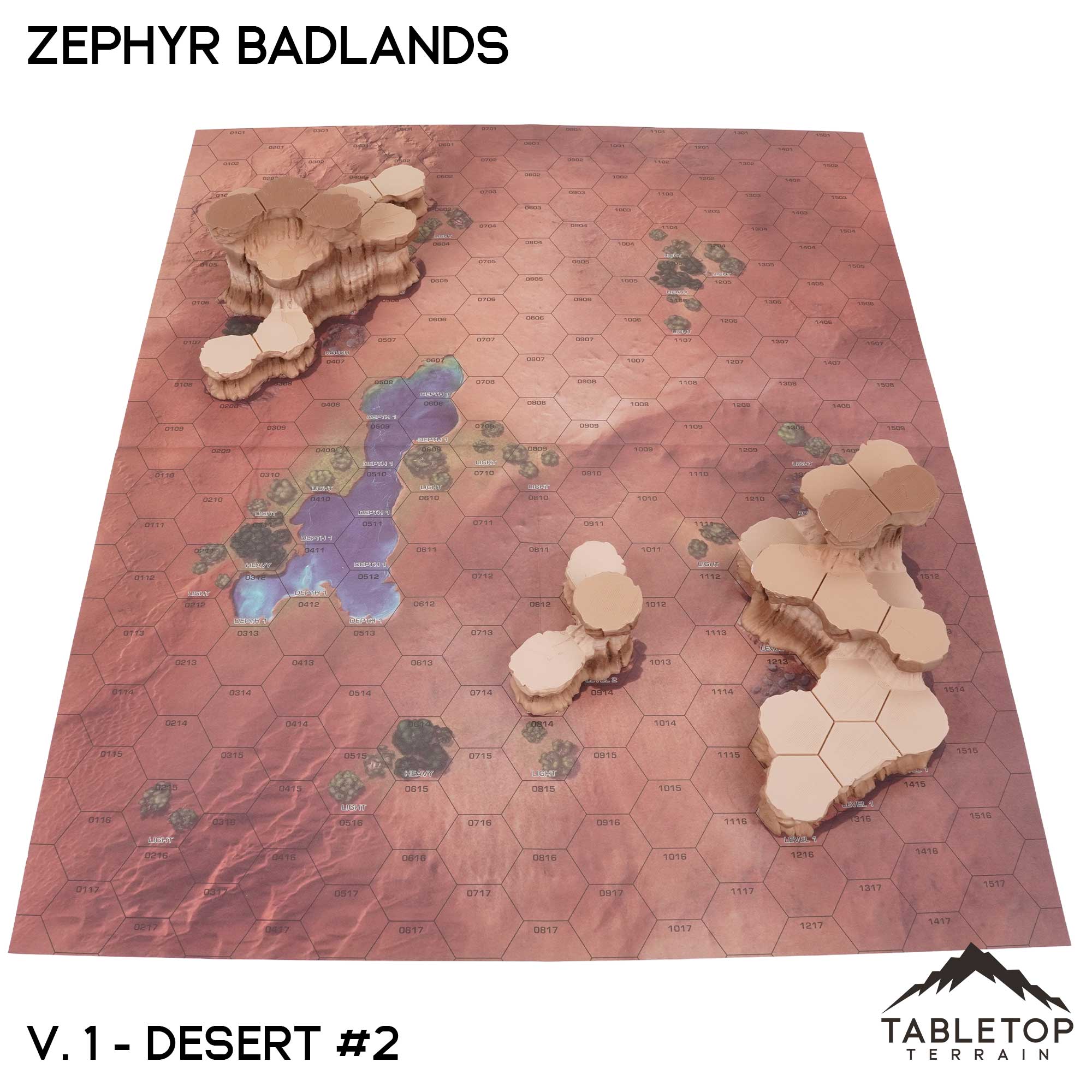HEXTECH Zephyr Badlands Map Hill Sets - 6mm