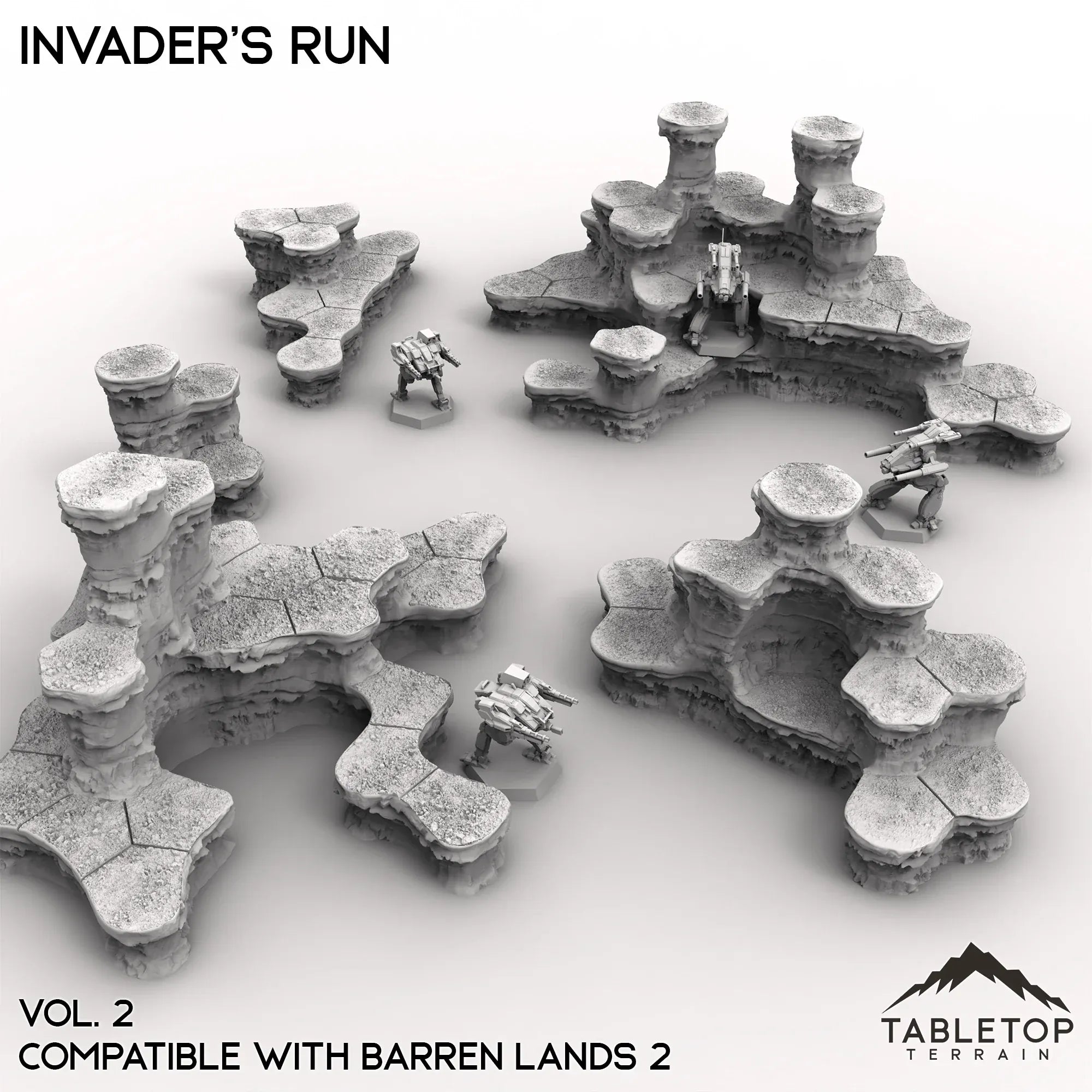 HEXTECH Invader's Run Map Hill Sets - 6mm