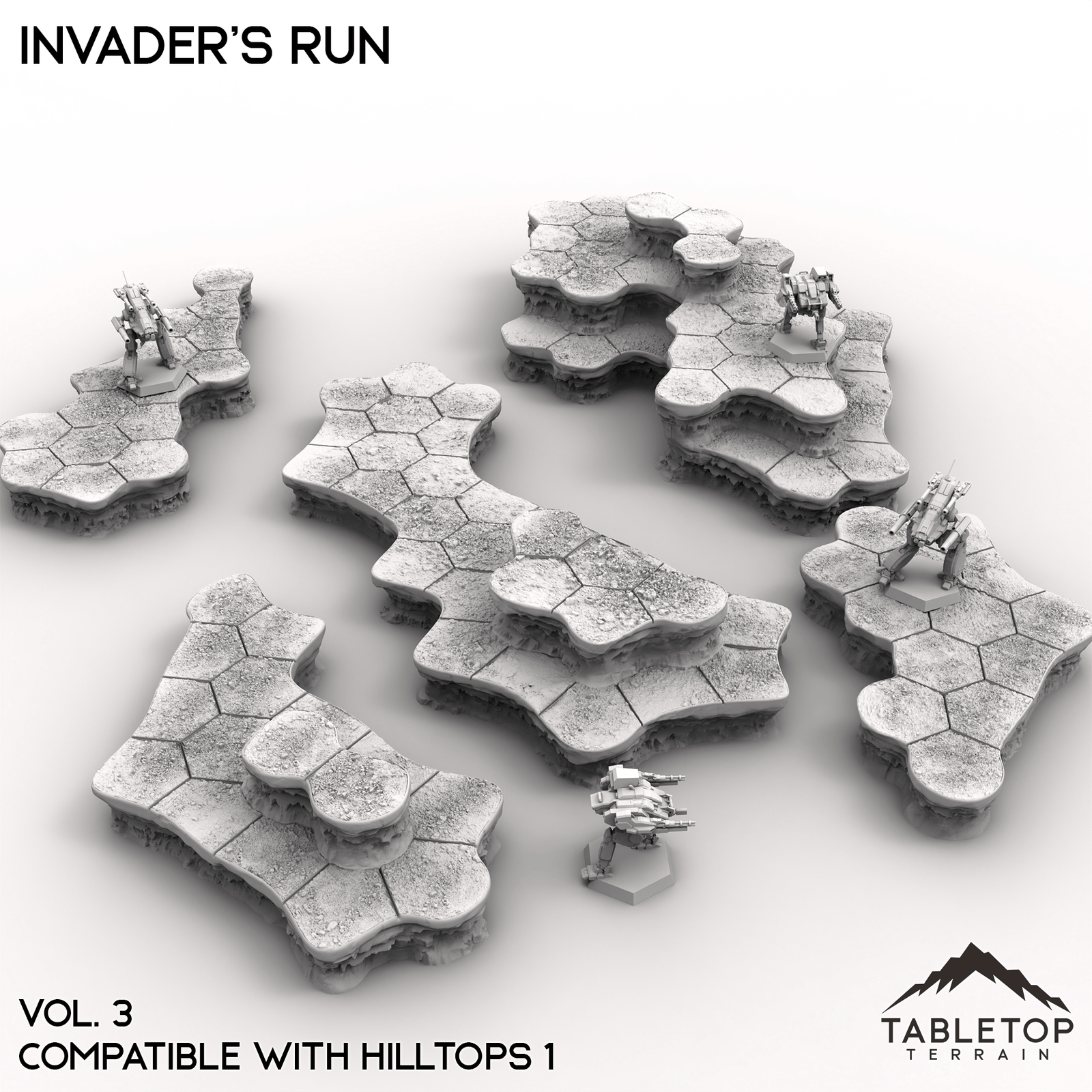 HEXTECH Invader's Run Map Hill Sets - 6mm