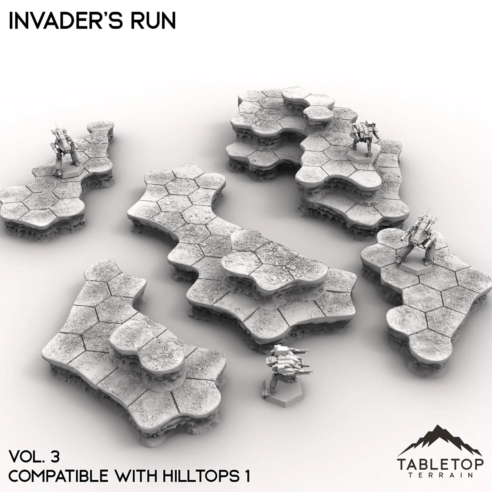 HEXTECH Invader's Run Map Hill Sets - 6mm