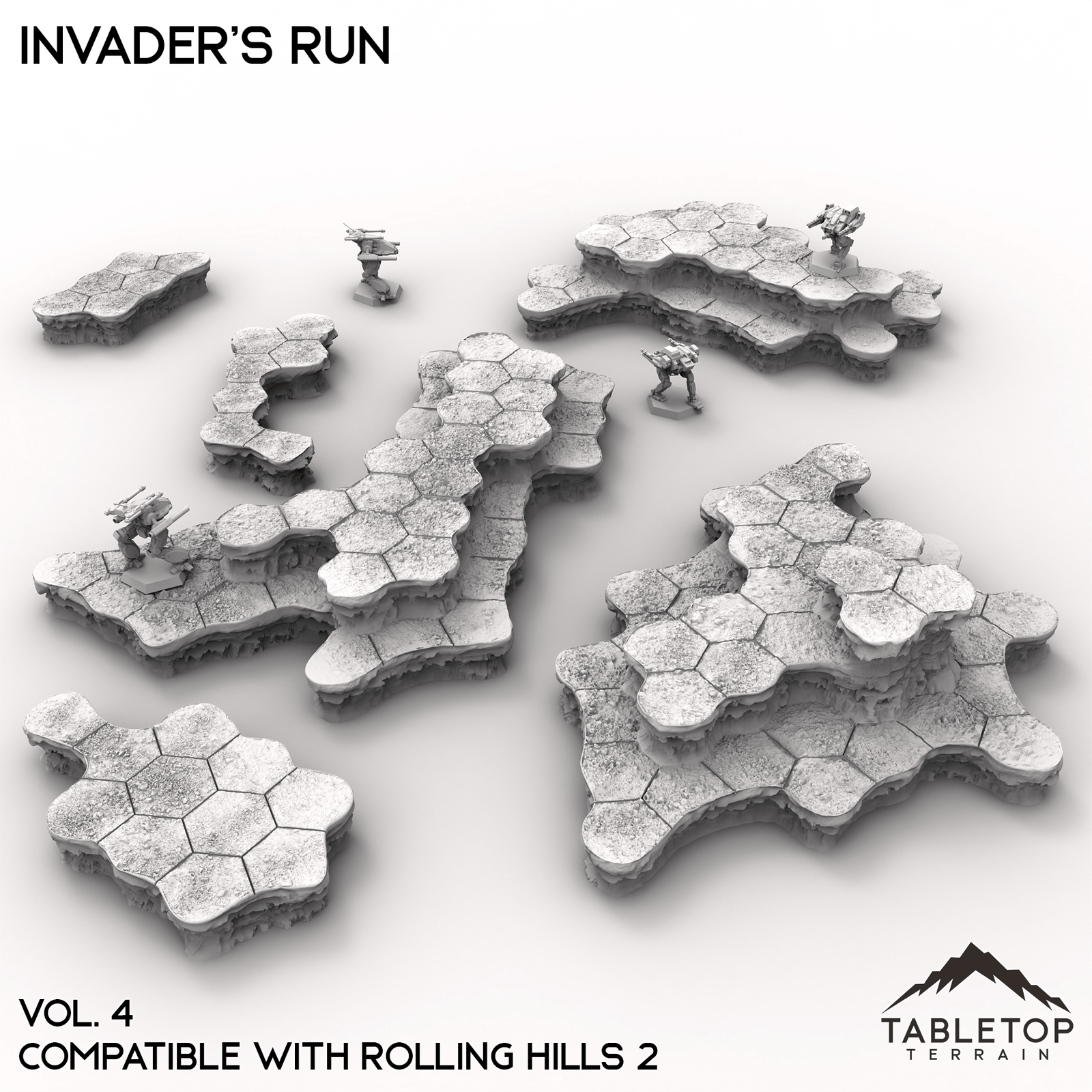 HEXTECH Invader's Run Map Hill Sets - 6mm