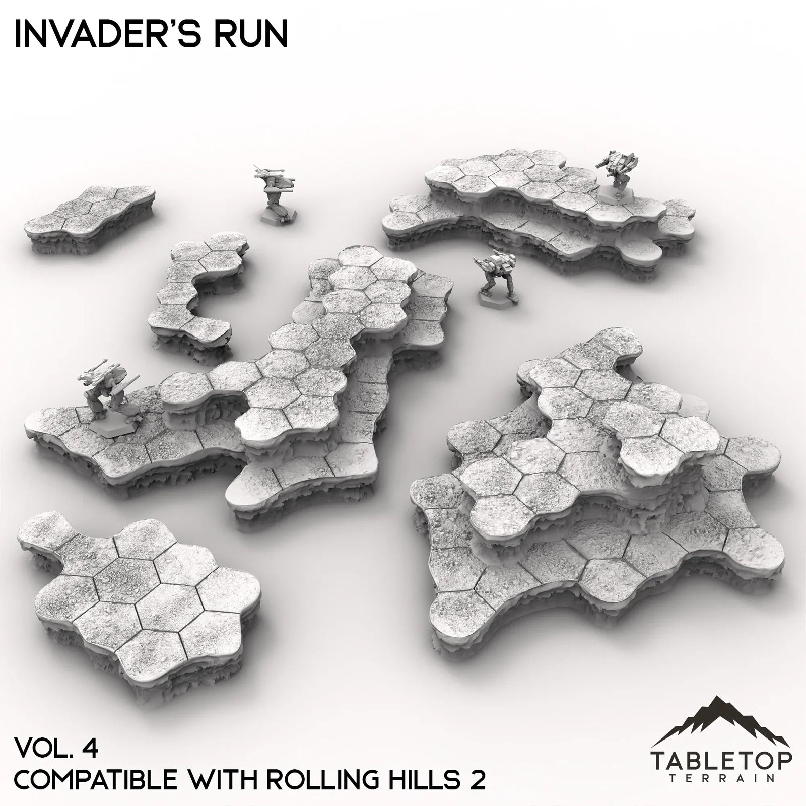 HEXTECH Invader's Run Map Hill Sets - 6mm