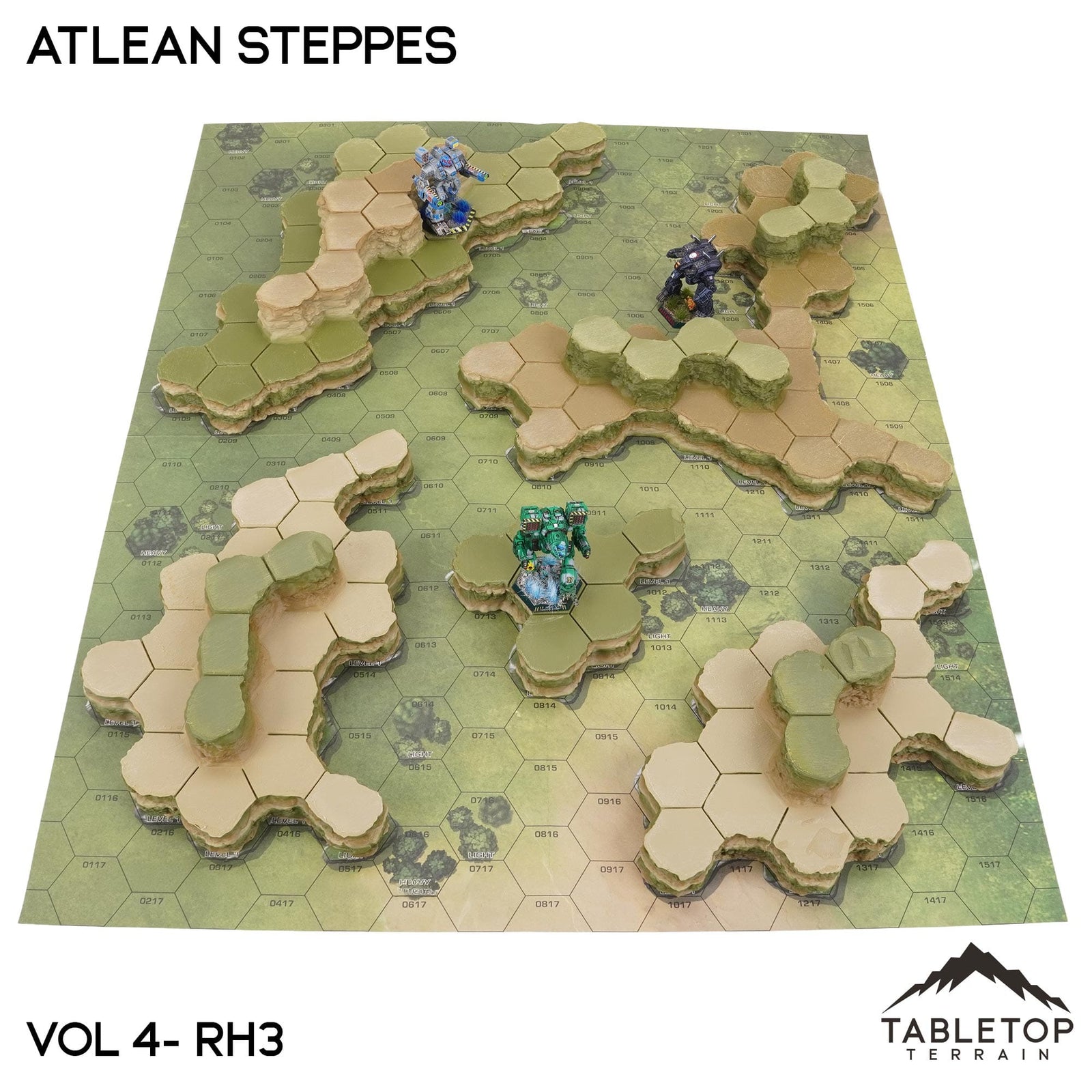 HEXTECH Atlean Steppes Map Hill Sets - 6mm