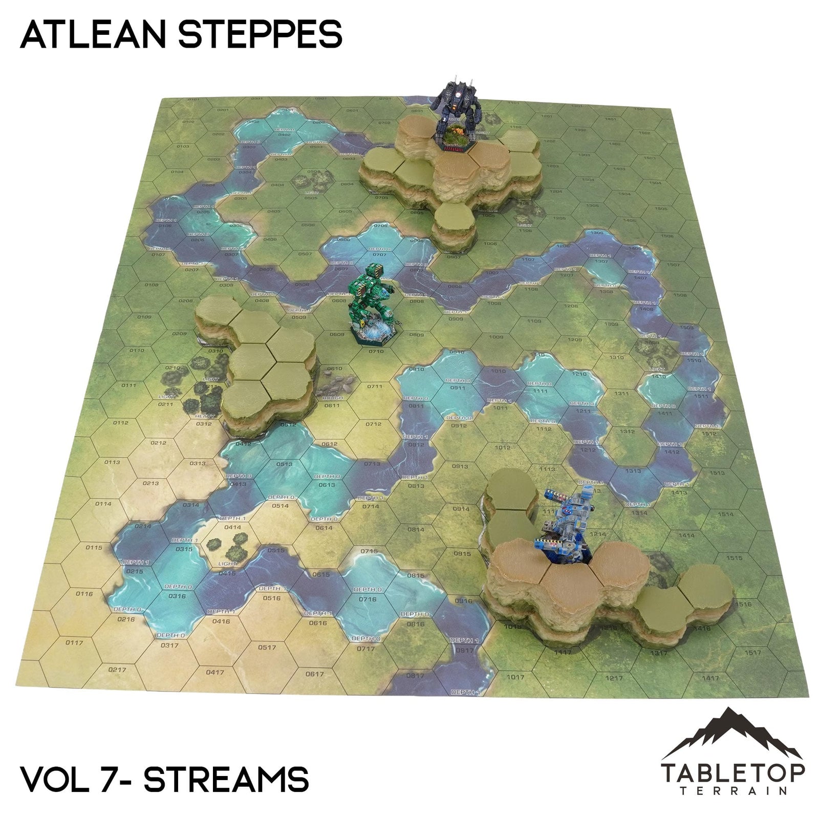 HEXTECH Atlean Steppes Map Hill Sets - 6mm