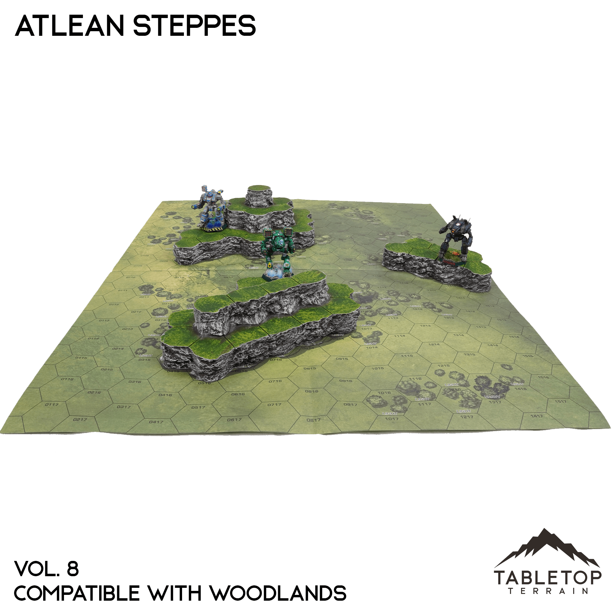 Woodlands Compatible Map Hill Sets - Atlean Steppes