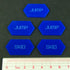 Mecha Combat Double-Sided Jump/Skid Tokens, Blue (5)